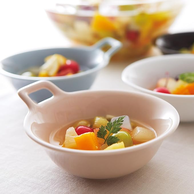 Mino Ware 91-134-101 Miyama Gift Set Dinnerware Set Bowl Bowl Small Approx. 5.1 x 4.7 x 2.0 inches (13 x 12 x 5 cm) Set of 5 (1 each) (White Blue Orange Brown Beige) Wedding Gift