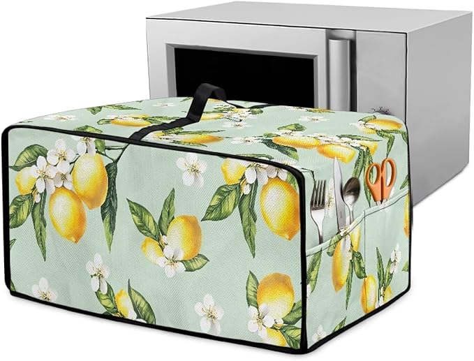 Lemon Pattern Toaster Oven Air Fryer Cover Heat-Resistant Waterproof Protective Covers Compatible with Smart Oven Air Fryer Smart Oven for Parties &amp Gatherings
