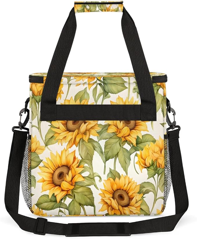 Sunflower Pattern Coffee Maker Carrying Bag for Keurig K-Mini or K-Mini Plus Storage Portable Coffee Maker Travel Bag