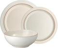 Denby - Heritage Atrium Dinner Set For 4-12 Piece Natural Ceramic Stoneware Tableware Set - Dishwasher &amp Microwave Safe - Scratch Resistant - 4 x Dinnerware Plates Side Plates &amp Bowls For Eve