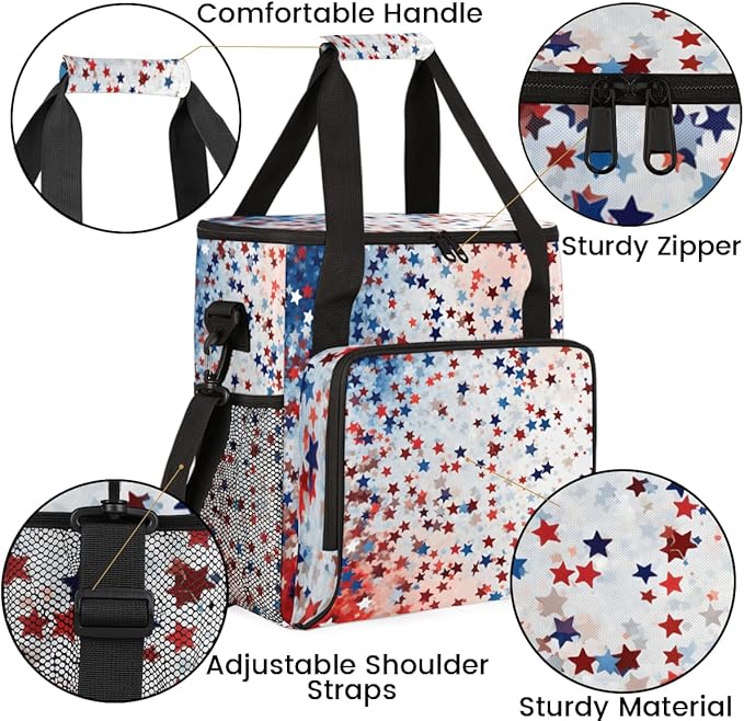 Blue Star Coffee Maker Carrying Bag Red Star Portable Travel Storage Tote Bag Compatible with K-Mini or K-Mini Plus Single Serve Coffee Brewer Carrying Case with Multiple Pockets &amp Shoulder Stra