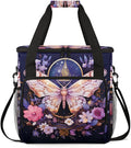 Gothic Butterfly Coffee Maker Carrying Bag Flowers Butterfly Travel Storage Bag Compatible with K-Mini or K-Mini Plus Single Serve Coffee Brewer Carrying Case with Multiple Pockets &amp Shoulder St