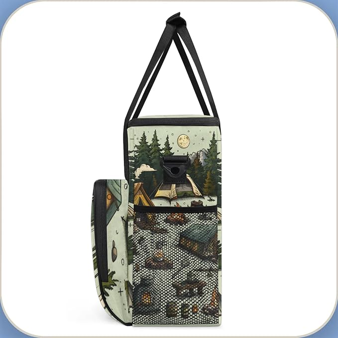 Camping Coffee Maker Travel Bag for Keurig K-Mini/K-Mini Plus Insulated Waterproof Tote with Pockets for K-Cup Portable Single-Serve Brewer Case