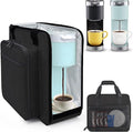 Portable Carrying Coffee Maker Travel Bag Match for Keurig K-Mini/K-Mini Plus/K-Express Single Serve Coffee Machine Travel Bag with Padded Shoulder Straps Includes Multiple Storage Bags Black