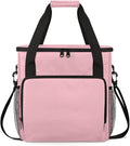 Light Pink Coffee Maker Carrying Bag Waterproof Insulated Leakproof Cooler Bag Portable Storage Tote Bag Organizer With Shoulder Strap