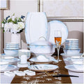 Dinnerware Set Dinner Party Tableware Service Set 56/60PCS Ceramic Dinnerware Set Bone China Tableware Dishes Plates Ceramic Combination Dinner Service Set Diner Set56 Pieces