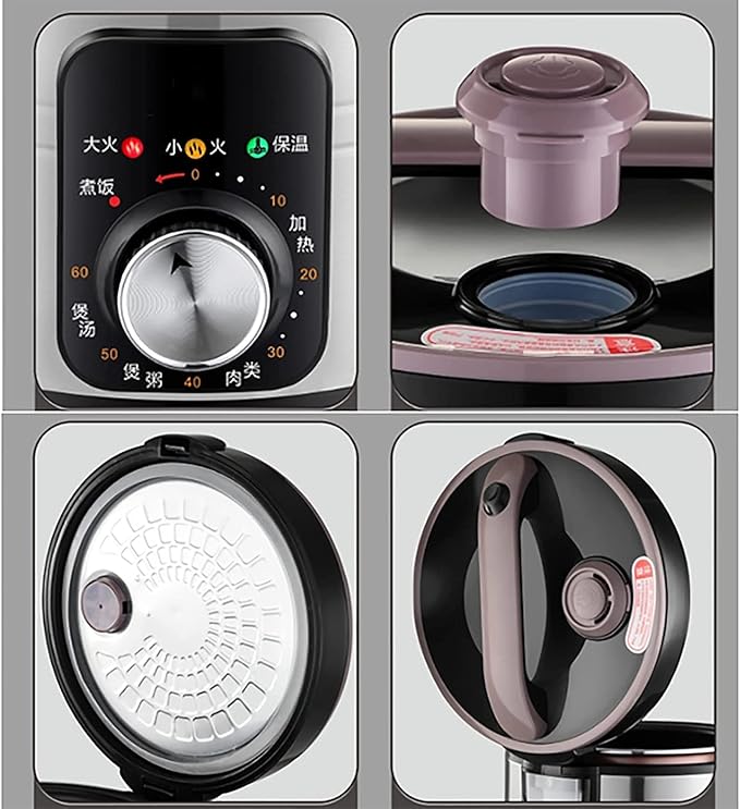 Household Electric Rice Cooker Household Adjustable Temperature Rice Cooker Non-Stick Inner Pot Intelligent Insulation Make(5L)