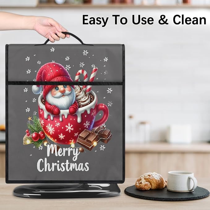 cfpolar Kitchen Aid Mixer Cover Compatible with 6-8 Quarts Christmas Dwarf Candy Cane Stand Mixer Cover Kitchen Aid Mixers Accessories Appliance Organizer Bag Dust Covers with Zipper Pocket