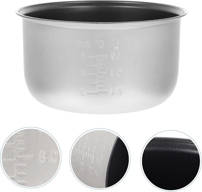 Cabilock Rice Cooker Inner Pot Replace Liner Stainless Steel Cooker Random Style