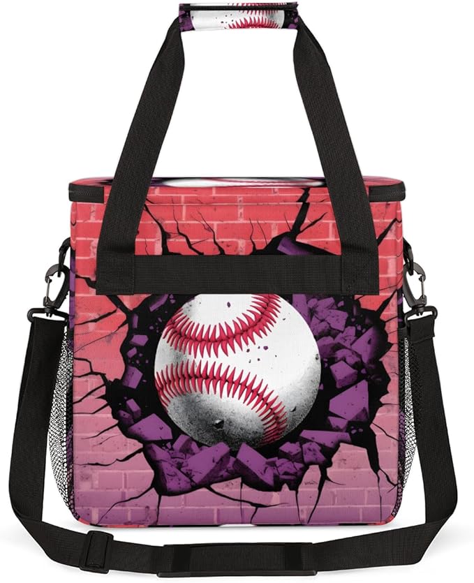 Graffiti Baseball Coffee Maker Carrying Bag Sport Baseball Travel Storage Bag Compatible with K-Mini or K-Mini Plus Single Serve Coffee Brewer Carrying Case with Multiple Pockets &amp Shoulder Stra