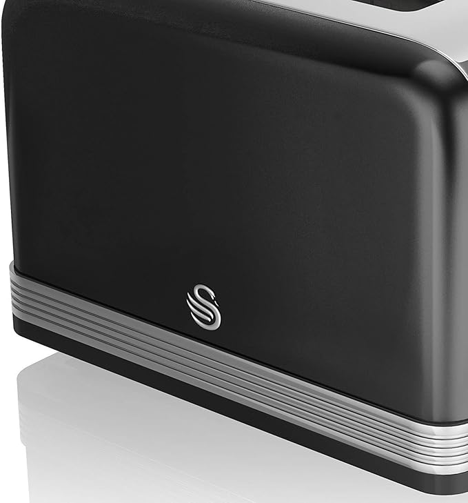 Swan ST19020BN Retro 4 Slice Toaster Black