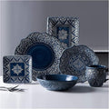 High-End Dinner Set Ceramics Dinner Sets 26 Pieces Porcelain Dinnerware Set | Relief Pattern Cereal Bowl and Steak Plate