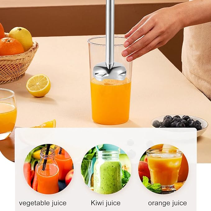 Hand Blender Set 1000W 5 Speed Electric Handheld Hand Mixer Stick with 500ML Ground Meat Bowl 700ML Grinding Cup Stainless Steel Stick Blender Food Processor for Egg Food Juicing Meat Mixing