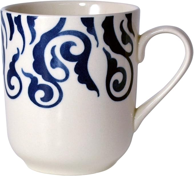 Tudor Royal Collection 24-Piece Premium Quality Round Porcelain Dinnerware Set Service for 6 - HENNA BLUE See 10 Designs Inside