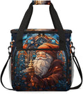 Colorful Santa Claus Coffee Maker Carrying Bag Christmas Santa Claus Travel Storage Bag Compatible with K-Mini or K-Mini Plus Single Serve Coffee Brewer Carrying Case with Pockets &amp Shoulder Str