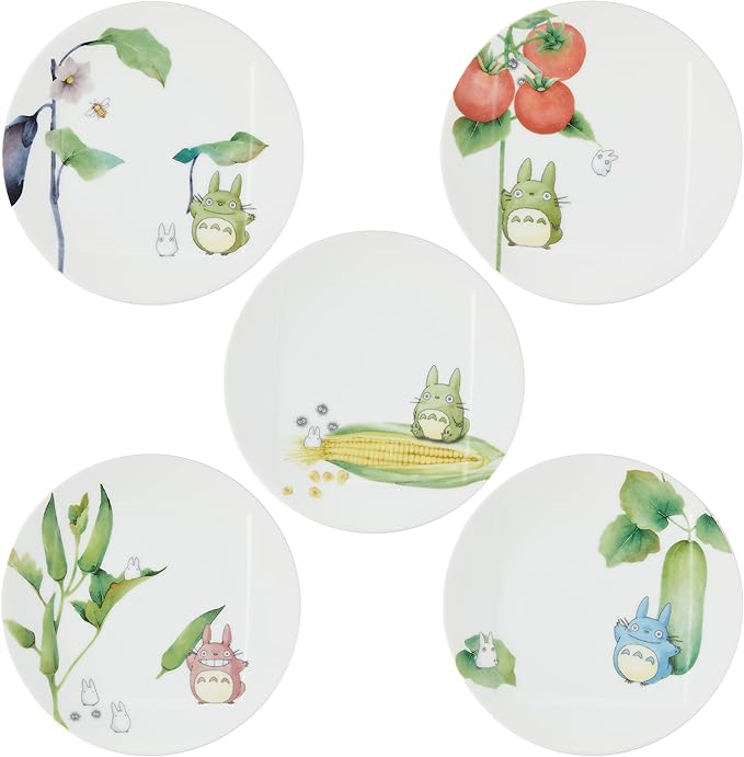 Noritake 1704-15L/VF9931A My Neighbor Totoro Vegetable Series Microwave Safe Dishwasher Safe 5 Pieces Fine Porcelain