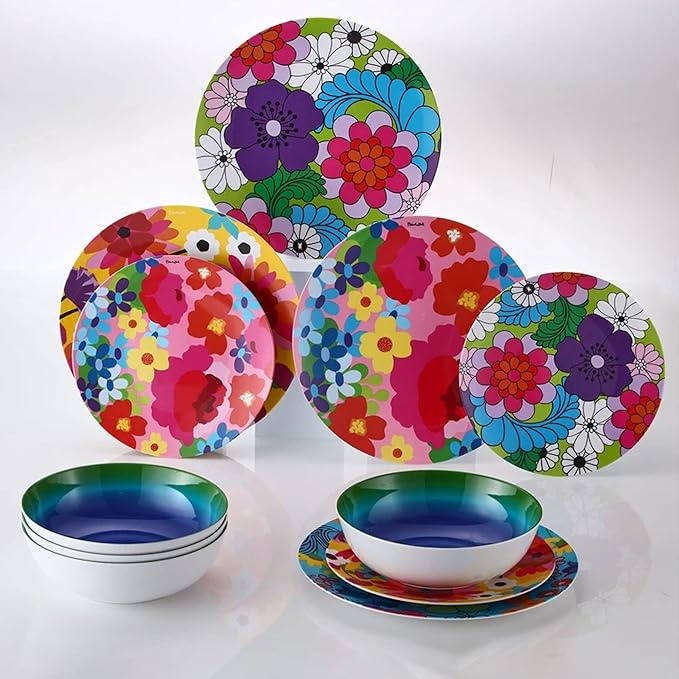 French Bull 12-Piece Dinnerware Set - Garden FloralMedium