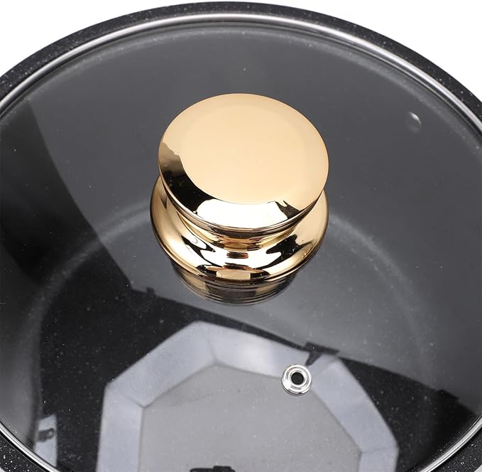 Stainless Steel Maifan Stone Coating Cookware Set for Kitchen with Good Heat Conductivity Anti Stick Performance Glass Lids