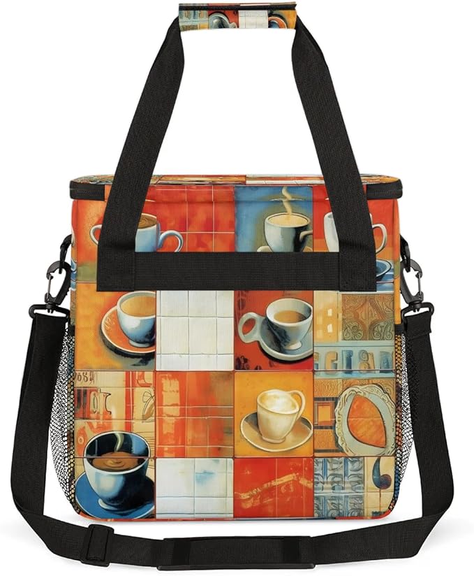 Coffee Cup Coffee Maker Carrying Bag Compatible with K-Mini or K-Mini Plus Portable Single Cup Coffee Maker Case with Pockets for K Cup Pods