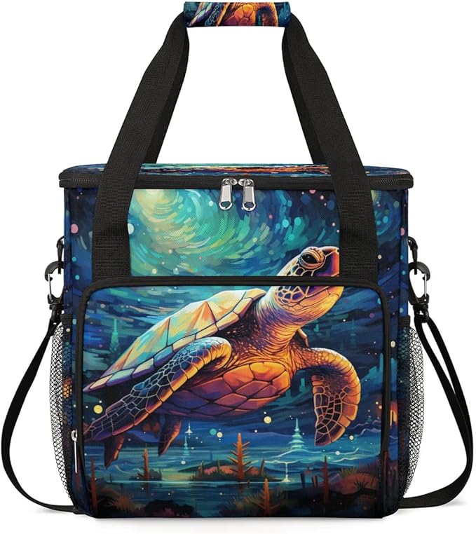 Starry Night Turtle Coffee Maker Carrying Bag for Keurig K-Mini or K-Mini Plus Storage Portable Coffee Maker Travel Bag