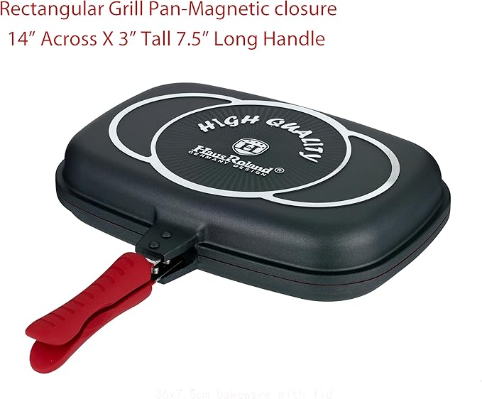Lorren Home Trends Die-Cast Aluminum Cookware Set 14 Piece Non-Stick Induction Compatible Red