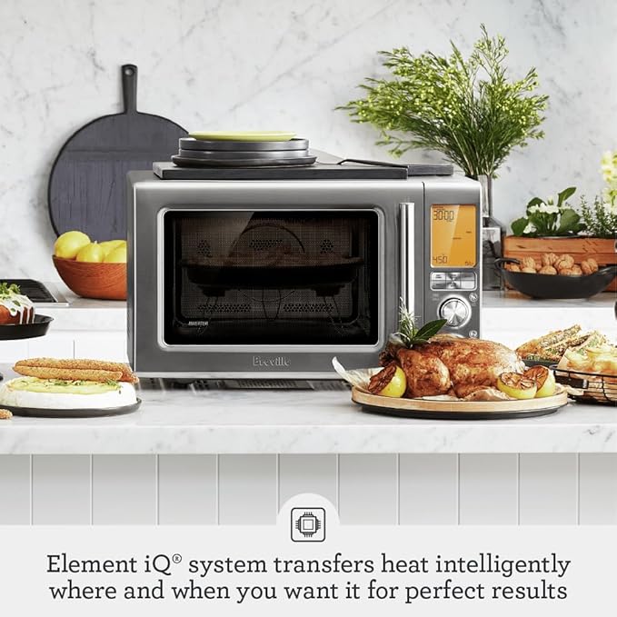 Breville BMO870BSS Combi Wave 3-in-1 Microwave Air Fryer and Convection Oven Brushed Stainless Steel