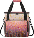 Glitter Coffee Maker Carrying Bag Rose madder Portable Travel Storage Tote Bag Compatible with K-Mini or K-Mini Plus Single Serve Coffee Brewer Carrying Case with Multiple Pockets &amp Shoulder Str