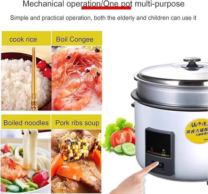 Commercial Rice Cookerwith Non Stick Pot &amp One Touch Operationfor Hotel Restaurant Canteen Construction Site Rice Cooker(10L)