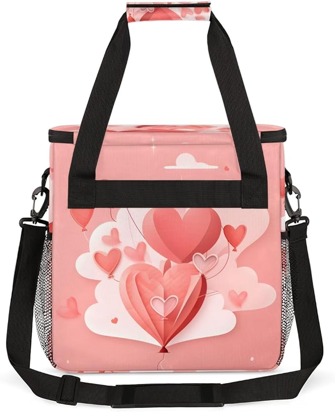 Cloud Heart Coffee Maker Carrying Bag Portable Travel Storage Tote Bag Compatible with K-Mini or K-Mini Plus Single Serve Coffee Brewer Carrying Case with Multiple Pockets &amp Shoulder Strap