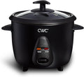 COOK WITH COLOR 6 Cup Rice Cooker 300W - Effortless Cooking and Perfectly Cooks 3 Cups of Raw Rice for 6 Cups of Cooked Rice Black