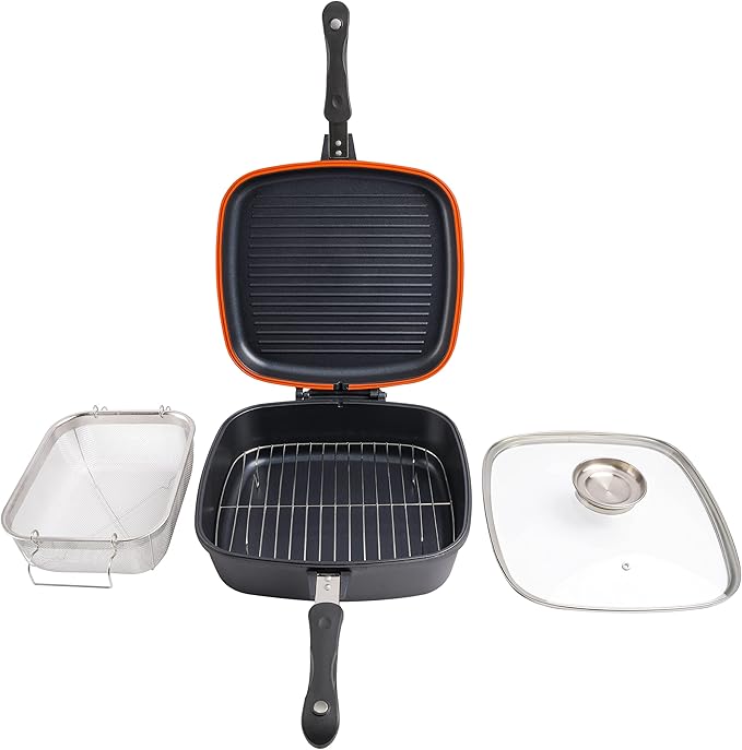 Kenmore Wyatt Aluminum Stackable All in One Multi-Function Cookware Set (Grill Fry Steam Saute)