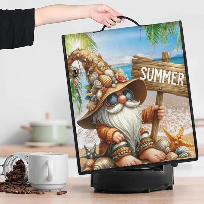 cfpolar Kitchen Aid Mixer Cover Compatible with 6-8 Quarts Summer Gnome Ocean Stand Mixer Cover Kitchen Aid Mixers Accessories Appliance Organizer Bag Dust Covers with Zipper Pocket