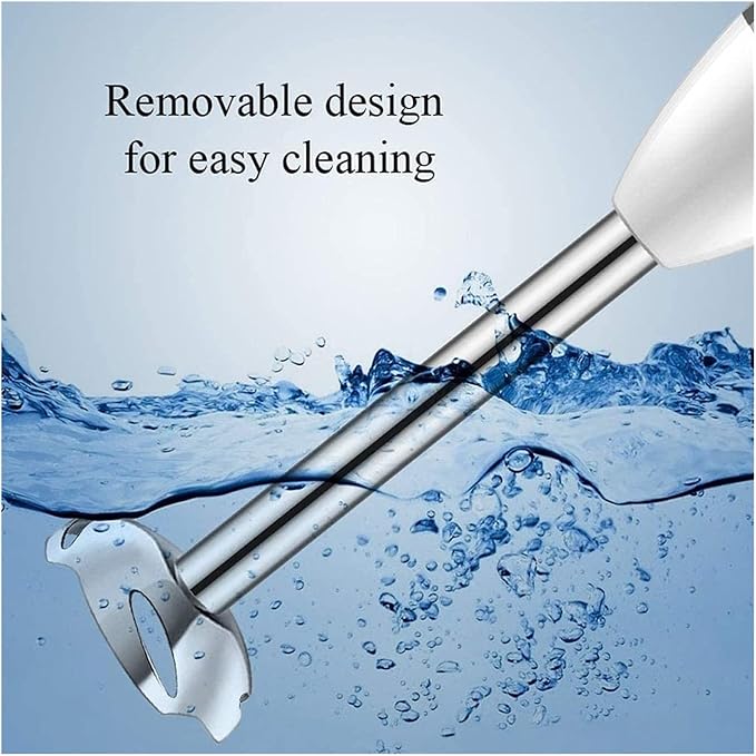 450W Immersion Hand Blender 4-in-1 Stainless Steel Stick Blender 2 Speed Includes Mixing Beaker/Whisk Attachment/Milk Frother BPA-Free