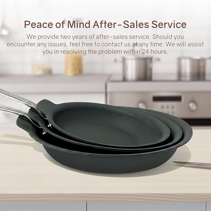Silicone Pan Protectors (Include 81012) Set Of 3Frying Pans Protectors For Stacking Non Stick And Protecting Your fry pan Compatible with Hexclad Cookware Set Tfal Nonstick Frying Pans &ampMo
