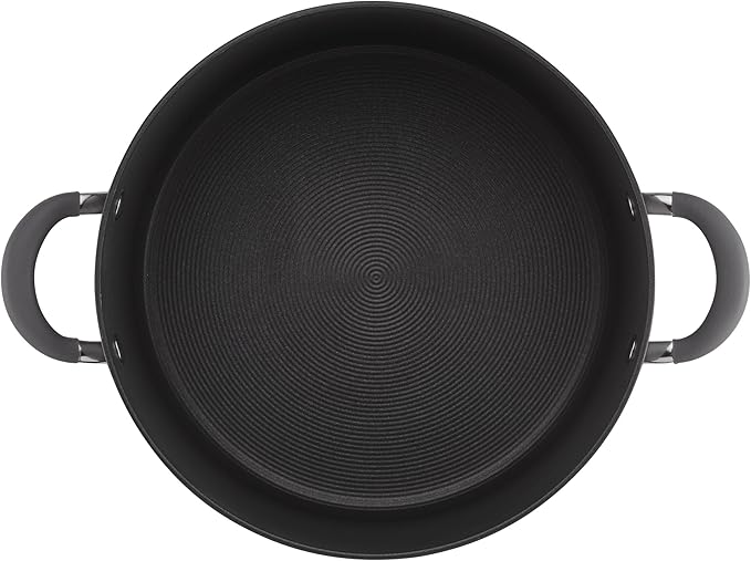 Circulon 83909 Radiance Hard Anodized Nonstick Stock Pot/Stockpot with Lid - 10 Quart Gray