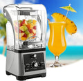 Cold Press Juicer Commercial Quiet Blender Soundproof Ice Crushing Blender 3-Second Quick Ice Crushing with Silent Cover for Puree Milkshake Juice Drink and Ice.(Gray)