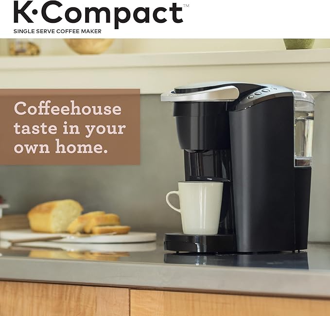 Keurig K-Compact Single-Serve K-Cup Pod Coffee Maker with 3 Brew Sizes Smart Start Feature 36oz Removable Reservoir Black