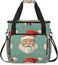 Abstract Santa Claus Coffee Maker Carrying Bag Mystical Santa Claus Travel Storage Bag Compatible with K-Mini or K-Mini Plus Single Serve Coffee Brewer Carrying Case with Pockets &amp Shoulder Stra