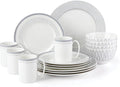Kate Spade New York Charlotte Street East Pc Dinnerware Set Slate 16 Count Taupe/Grey