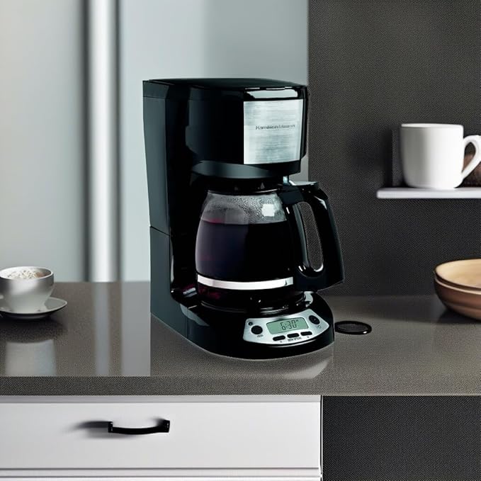 Hamilton Beach 49615C 12 Cup Programmable Coffee Maker Black (Renewed)
