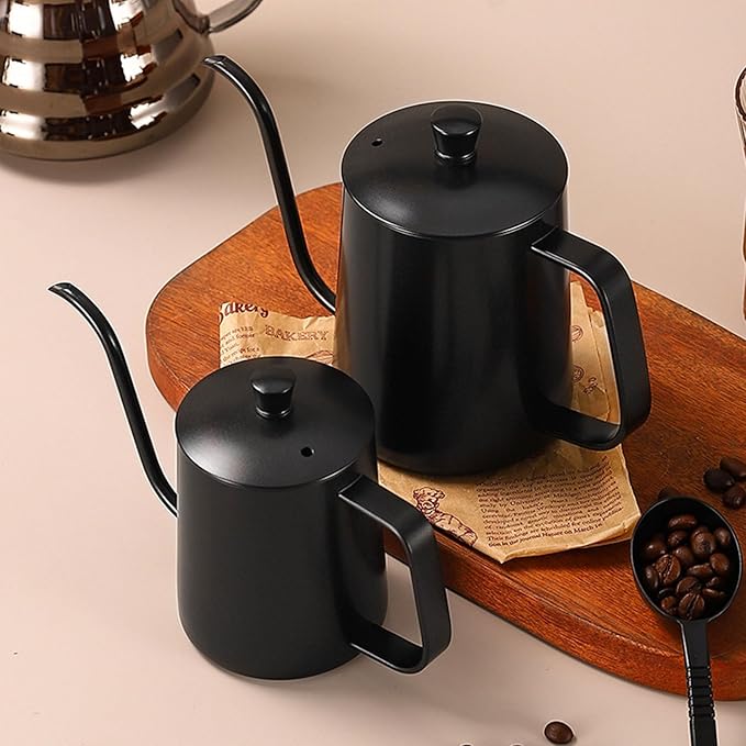 Pour Over Coffee KettleLong Narrow SpoutCoffee CarafeGoose Neck KettleStainless Steel Tea KettleStovetop Portable Water Bottle 20 Oz