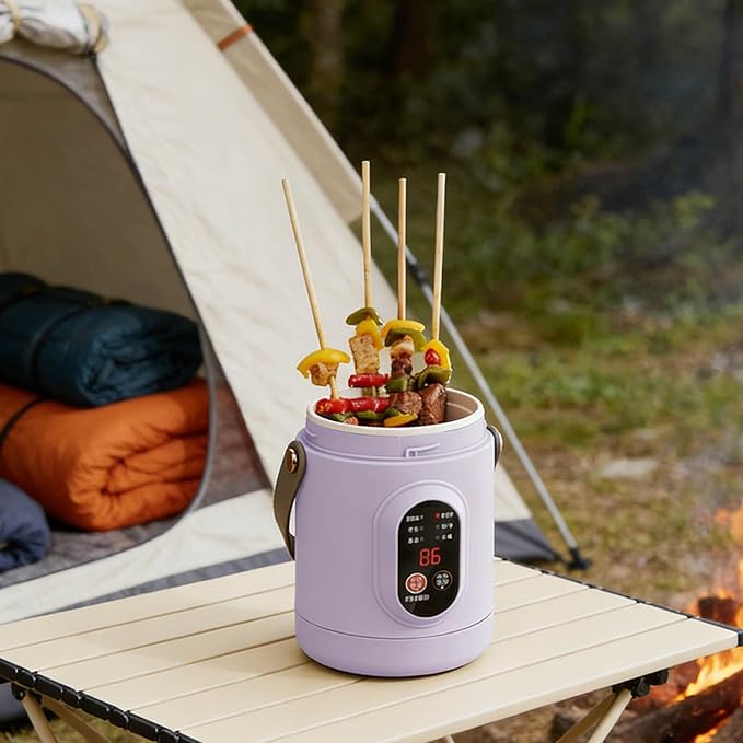 Mini Electric Pot 500W Stainless Steel Electric Cooker Portable Ramen Cooker Small Cooking Pot for Dorm Office Travel Rapid Noodles Cooker Stainless Steel Pot (Green)