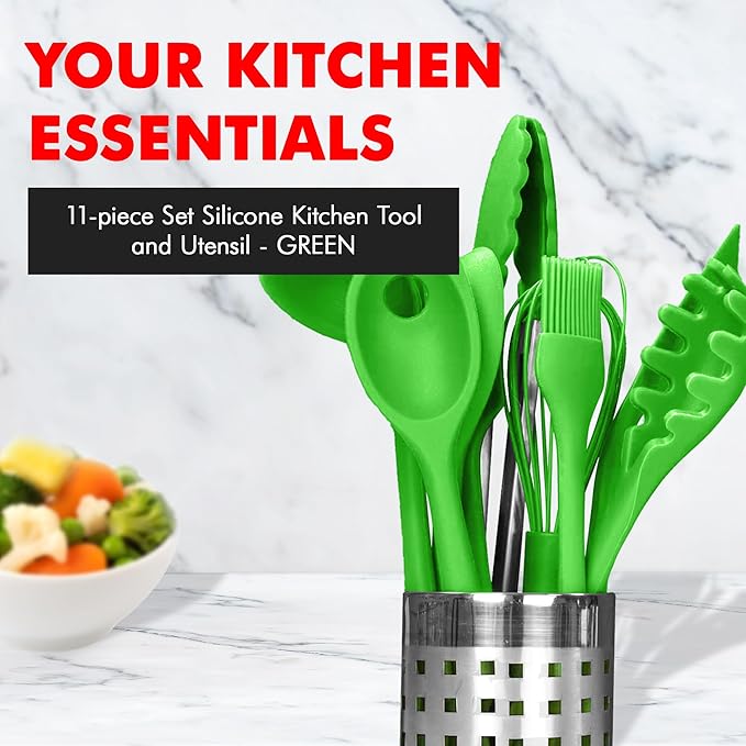 Chef Craft Premium Utensil Set Kitchen Green 11 Piece Set (42107)