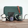 Travel Pour Over Coffee Maker Set 5pcs Stainless Steel Filter Dripper and Lid Drip Coffee Maker Pour Over for Coffee Lovers Camping Outdoor Coffee Set