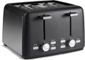 Amazon Basics 4 Slice Toaster 7 Browning Settings Extra Wide Slots for Bagels and Specialty Breads Removable Crumb Tray Cancel/Defrost/Bagel Buttons 1500W Black &amp Silver