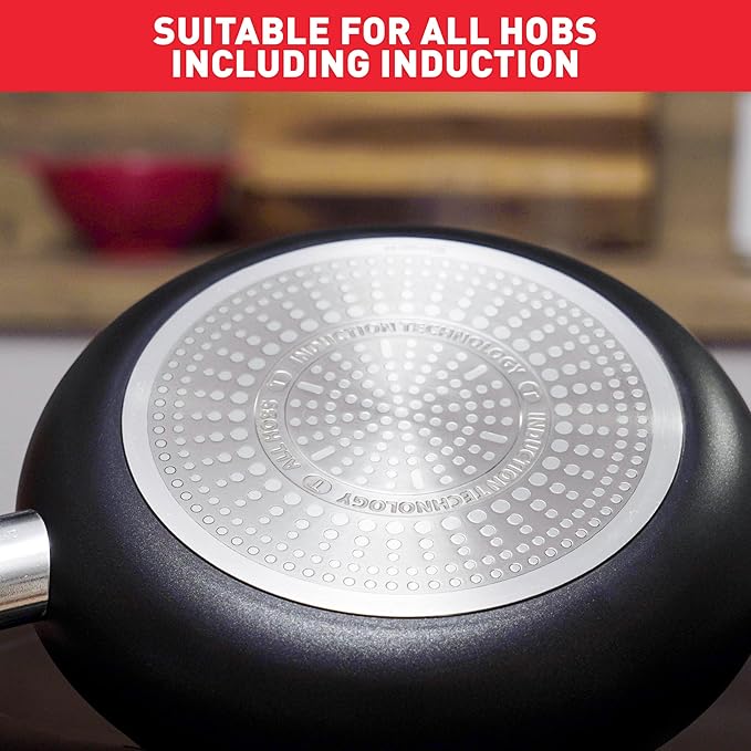 Tefal Induction G155S844 Non-Stick Cookware Set 8 Pieces-Black saucepans Aluminium
