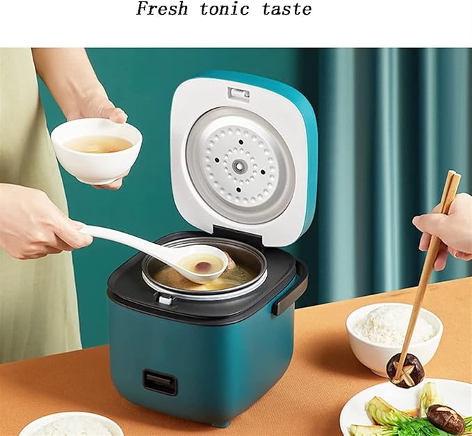 Rice Cooker - Mini Electric Rice Cooker Home Kitchen Appliances 2-layer Heating Food Steamer Multifunction Meal Cooking Pot (Color : Blue)
