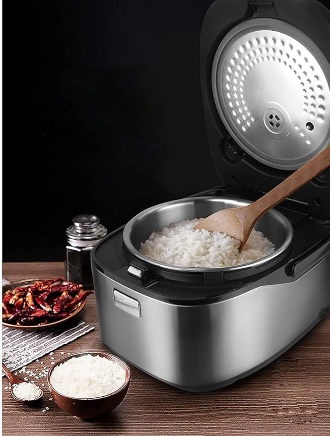 Rice Cooker 4/5L Large Capacity Food Grade 304 Stainless Steel Non-Stick Inner for Household&ampCommercial use(4L) ()