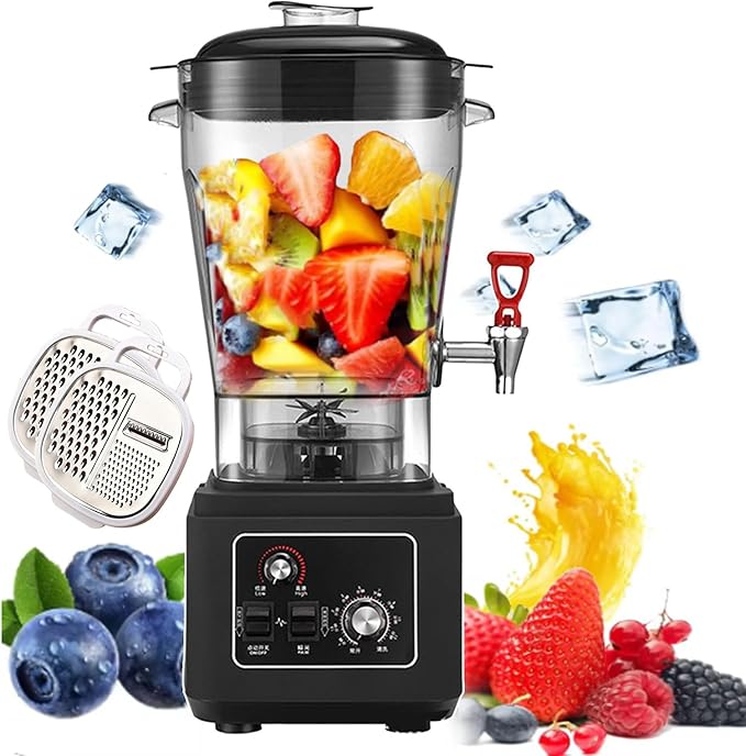 2900w Blenders - Nut Milking Machine 7 Speed Juice Extractor Kitchen Drink Machine for Shakes 2 Grater Smoothie Mixer 5mm Silent Insulation Cap (11l/15l/19l)19L