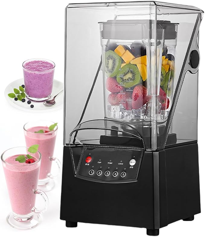 Professional Smoothie Blender - 5 Preset Settings 2200 W Commercial Blender Smoothie Maker with 1.8 L Capacity Cup for Crushing Ice Making Smoothies Fruit Juice Protein Shake